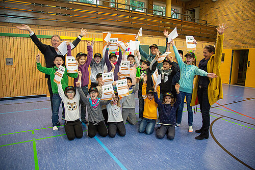 Gifhorn: In 2019 gewann die Klasse 4 von der Grundschule Am Zellberg in Gifhorn die Direktionswertung von step BraWo. Foto: Volksbank BraWo / Cagla Canidar KURT Media